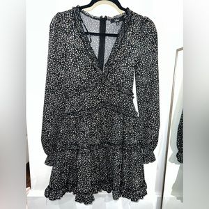 Lulu’s‎ Black Floral Dress, Size XS